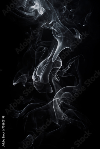 realistic rendre of smoke on black background