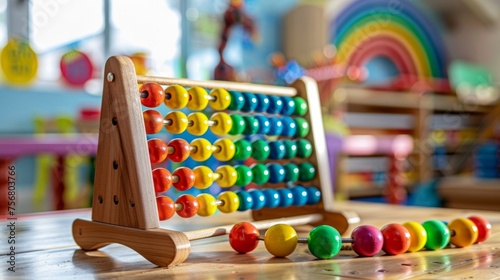 Colorful toy abacus to learn counting