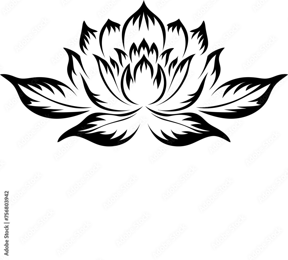 Lotus flower icons. Simple black lotus silhouette .Vector linear lotus icon. Lotus flower icons. Simple black lotus silhouette .Vector linear lotus icon.