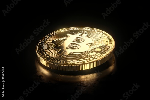 Cryptocurrency golden bitcoin coin. Cryptocurrencies. Business