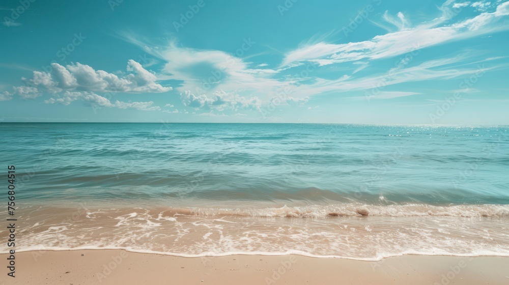 sea sand sky and summer day - generative ai sea sand sky and summer day - generative ai