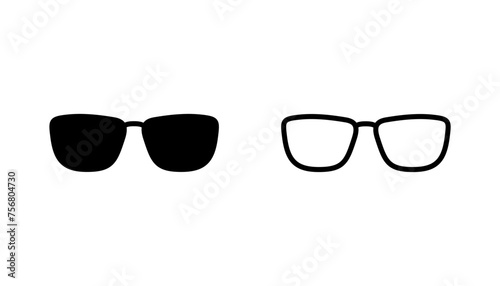 Glasses icon set. Glasses vector icon