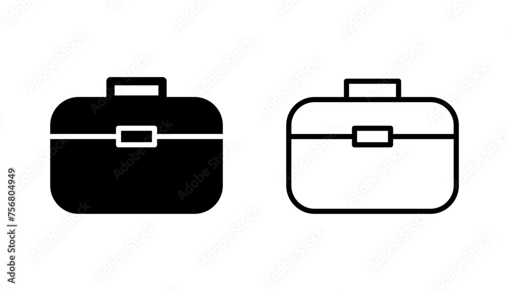 Briefcase icon set. suitcase icon. luggage symbol. Briefcase icon set. suitcase icon. luggage symbol.
