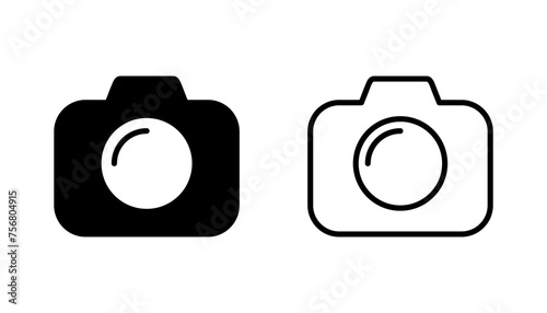 Camera icon set. photo camera icon. camera photography icon.
