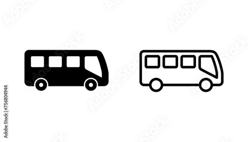 Bus icon set. bus vector icon
