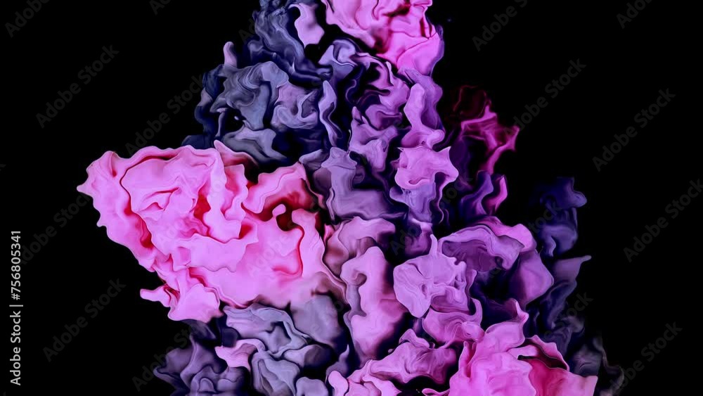 Fluid Abstraction: Witness the Graceful Dance of Colorful Ink Paint as it Swirls and Twists Underwater Fluid Abstraction: Witness the Graceful Dance of Colorful Ink Paint as it Swirls and Twists Underwater
