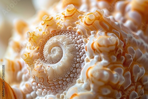 Close-Up Of Intricate Patterns On A Seashell