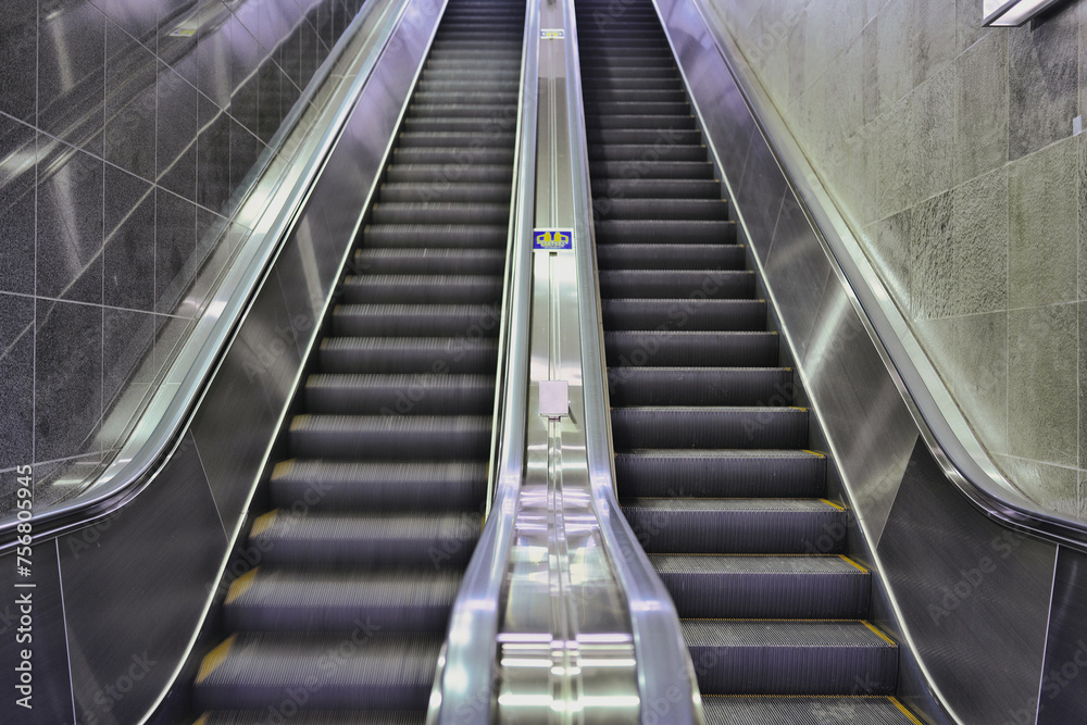 Tokyo, Japan - January 25, 2024: An empty escalator in Shinjuku, Tokyo, Japan
Tokyo, Japan - January 25, 2024: An empty escalator in Shinjuku, Tokyo, Japan