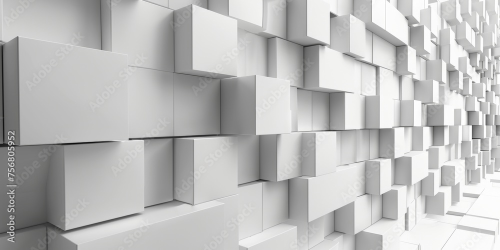 A wall made of white blocks - stock background. A wall made of white blocks - stock background.