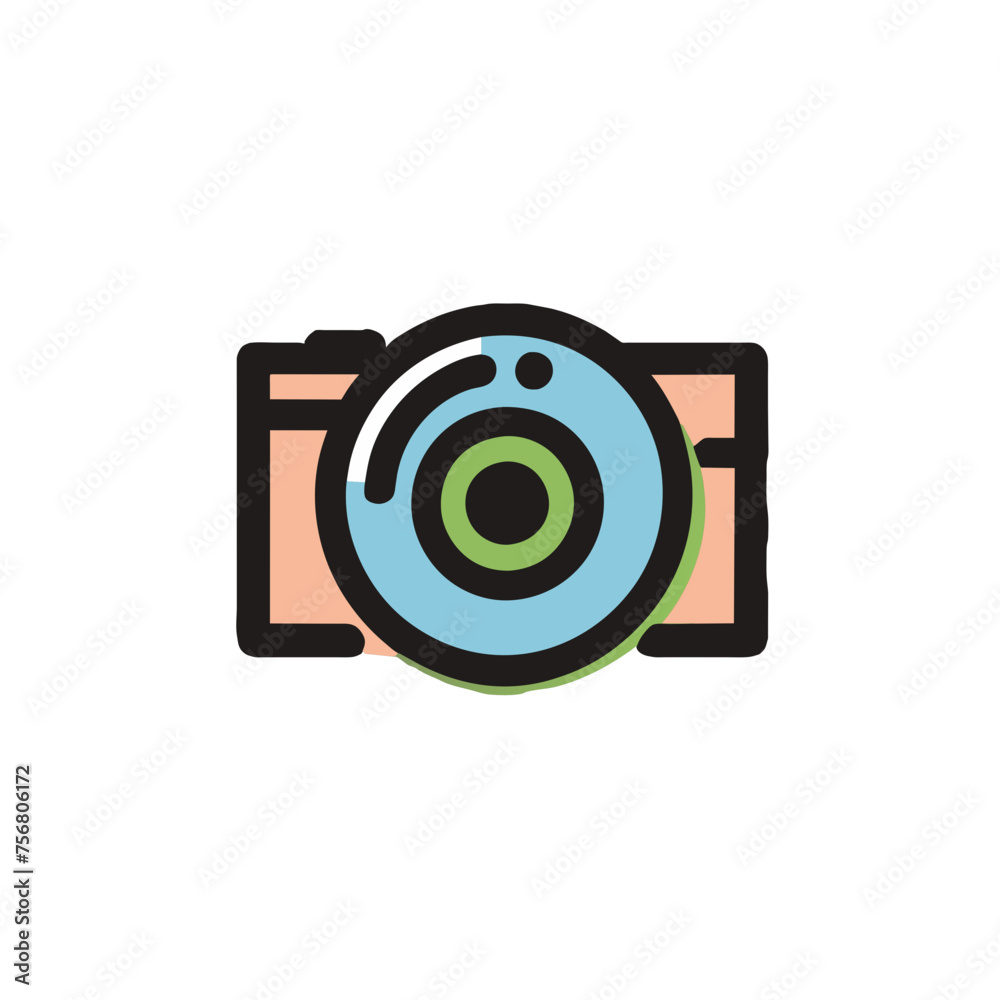 beautiful simple colorful camera slr logo beautiful simple colorful camera slr logo