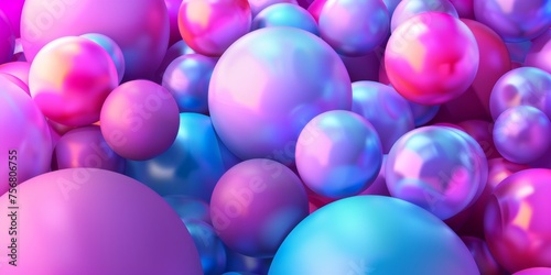 A bunch of colorful spheres in a pattern - stock background.
