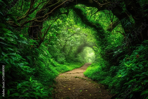 Pathway Through A Dense, Enchanted Forest © SaroStock