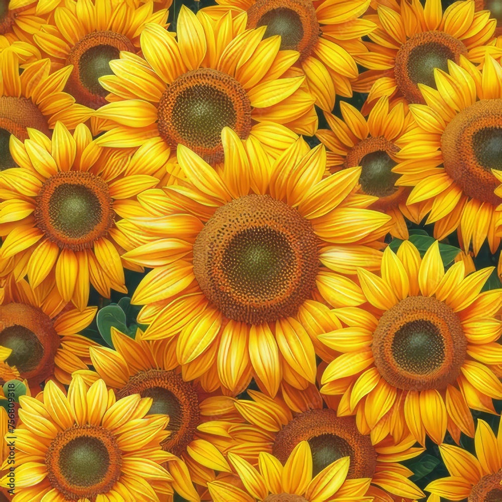 Sunflowers seamless pattern Sunflowers seamless pattern