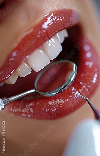 Dental check up at the clinic