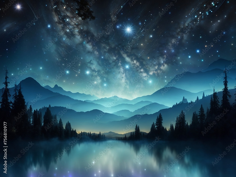 Starry Serenity: AI-Generated Art Captures the Mystical Beauty of the Night Sky