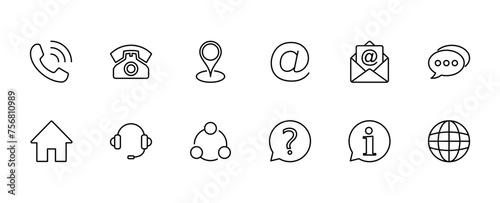 Contact us icon vector. web icon vector. business card contact information icon.