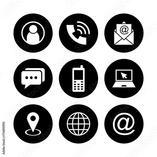 Contact us icon vector. web icon vector. business card contact information icon.