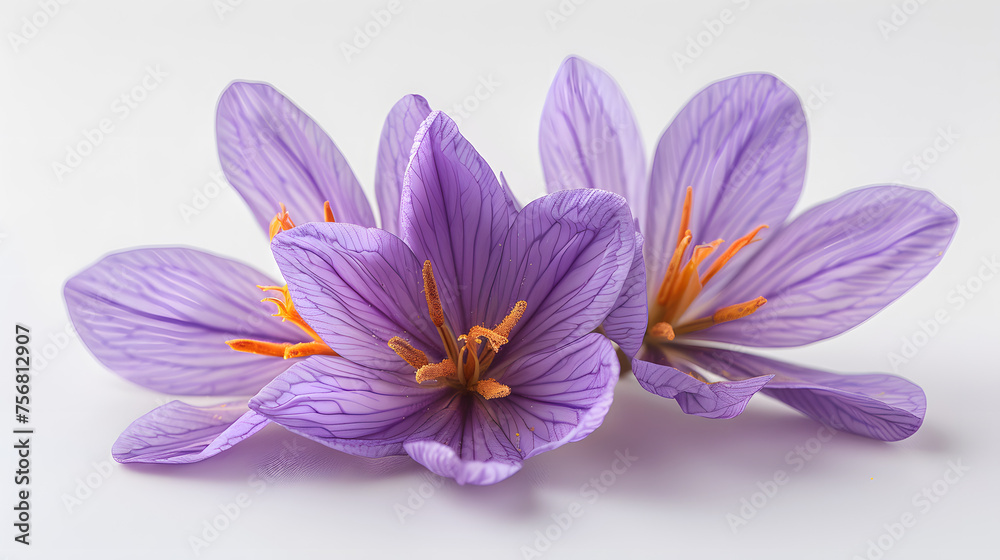 Saffron isolated on white background