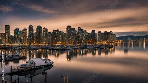 sunset in vancouver photo