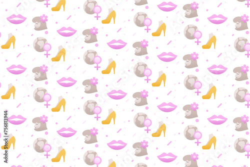 Lovely woman Pattern Background