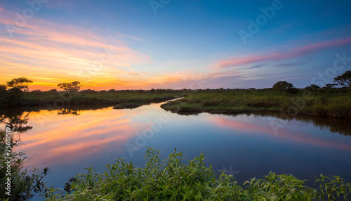 Sunset in the Pantanal, Mato Grosso do Sul, Brazil