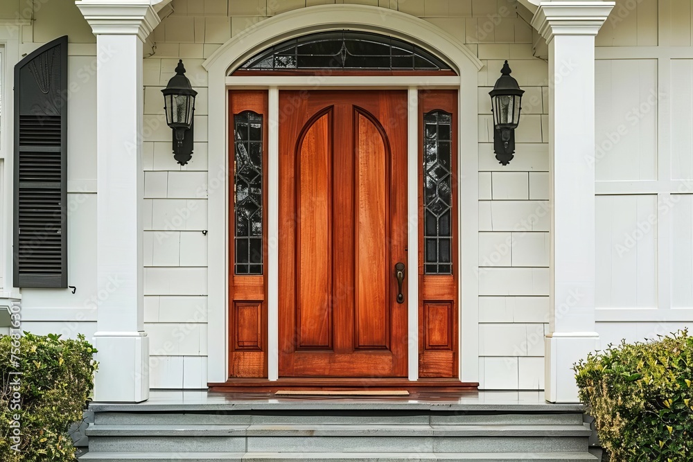 Simple yet elegant front door design for a welcoming home entrance