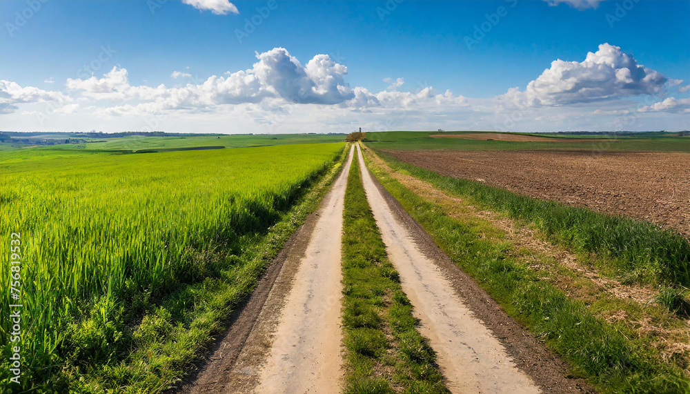 old road that stretched across rural farms and plains to the horizon