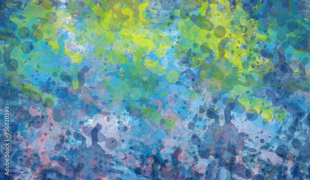 fondo abstracto  con Trazos de pincel de manchas de salpicaduras de acuarela, mezclada variopinto,  de colores brillantes artístico y vibrante de acuarela.  splash de pintura