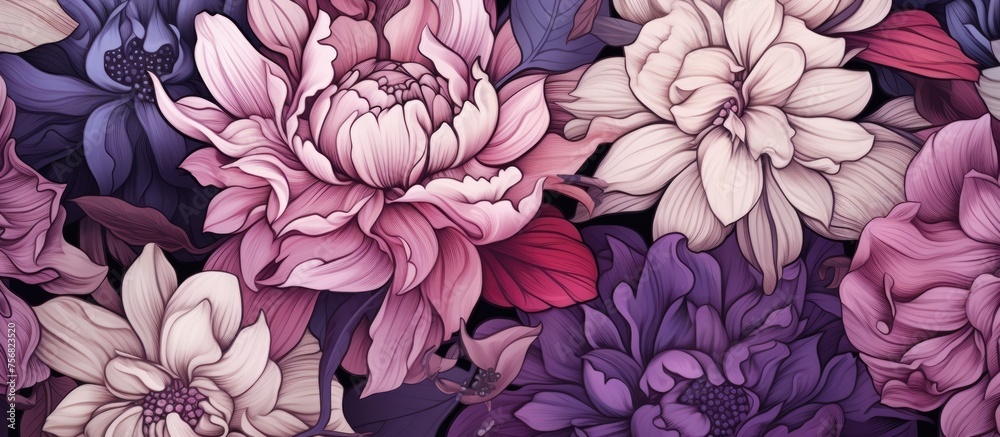 Contemporary seamless floral pattern design Contemporary seamless floral pattern design