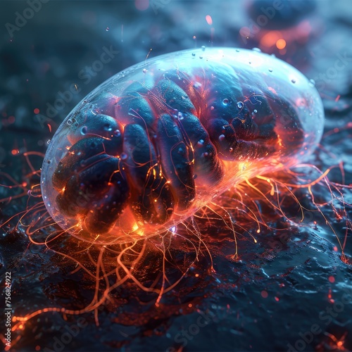 Cellular wonder : mitochondria, the dynamic organelles shaping energy production and vital cell functions within the microscopic landscape of life. photo