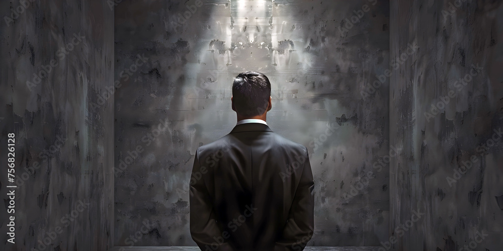 Out-of-body experience man.AI generated. Out-of-body experience man.AI generated.
