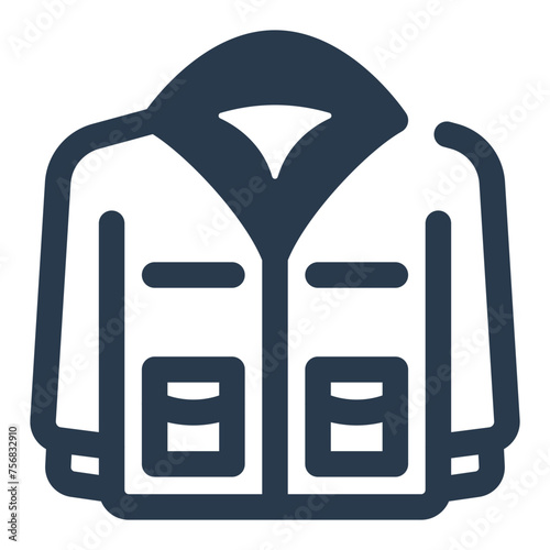 Adventure Jacket for Outdoor Expeditions Vector Icon Illustration