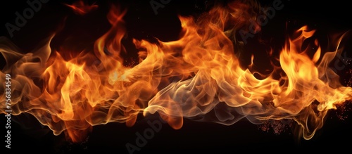 A dramatic closeup of a fire emitting smoke against a black background. The flames dance in electric blue hues, creating an artful display of heat and gas in the darkness