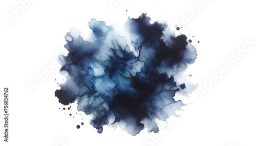 dark blue watercolor stain 