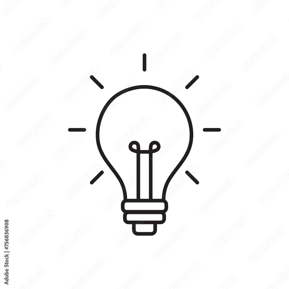 idea vector flat liner illustration on white background..eps idea vector flat liner illustration on white background..eps