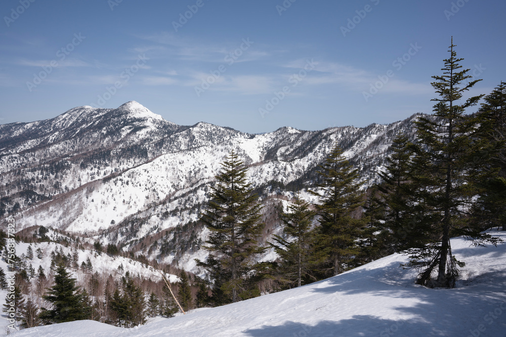 冬の岩菅山