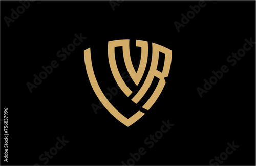LNR creative letter shield logo design vector icon illustration photo