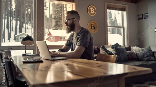 Crypto currency trader at home