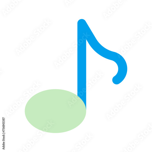 musical note Duo tone icon