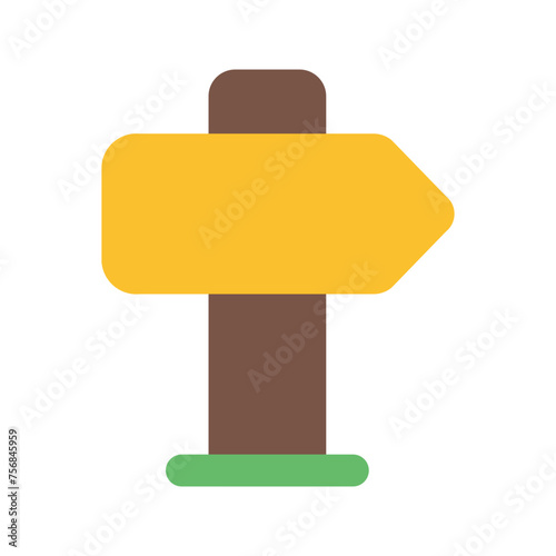 road sign Flat icon