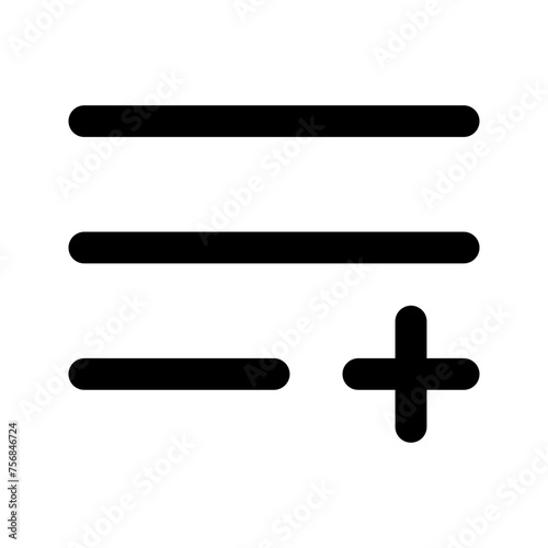 add to playlist Glyph icon