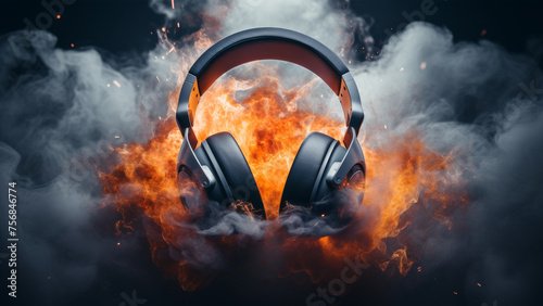 Headphones on Fire