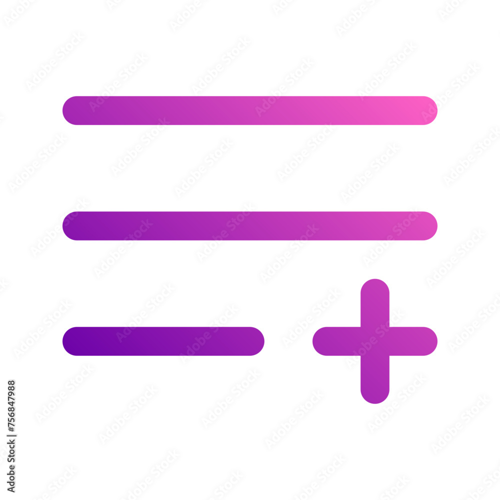 Obraz premium add to playlist Gradient icon