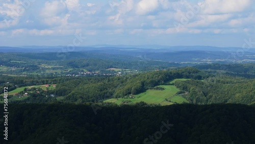 Beautiful Landscape Mountains Bieszczady Solina Aerial View Poland photo