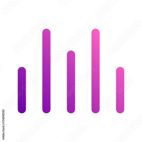 wave sound Gradient icon