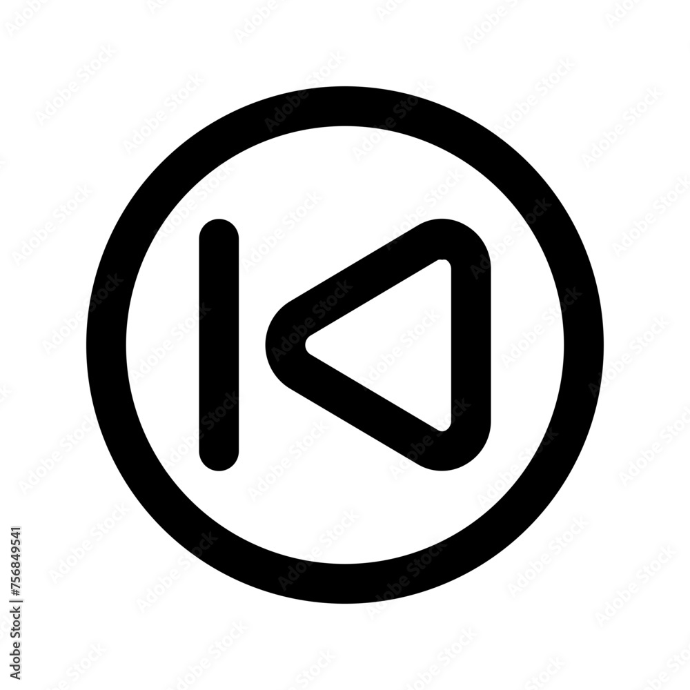 previous button Line icon