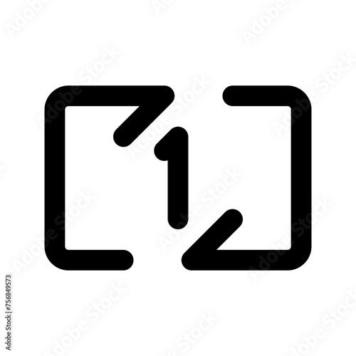 repeat once Line icon