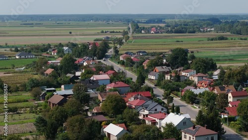 Beautiful Landscape Housing Estate Oleszyce Aerial View Poland photo