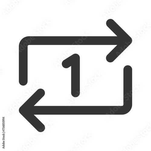 repeat once Line color icon