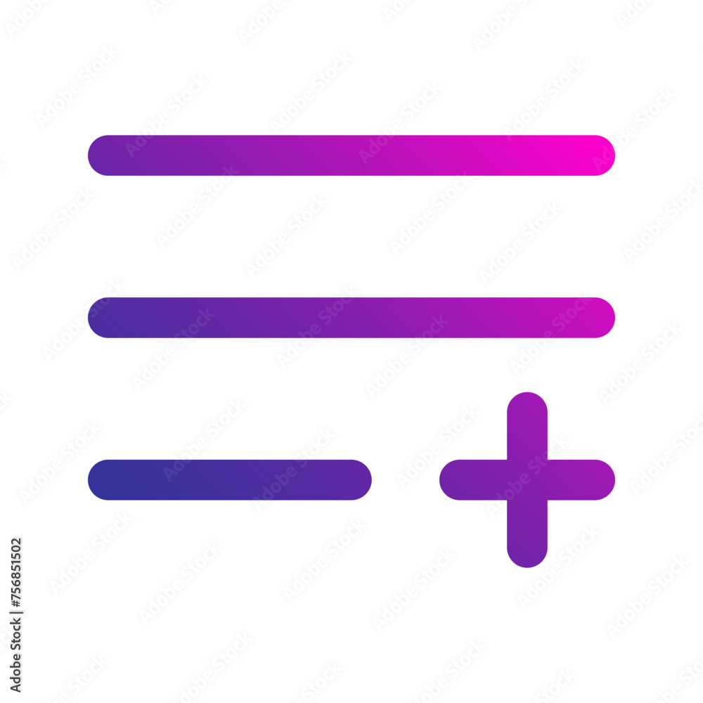 Obraz premium add to playlist Gradient icon